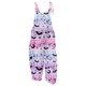 thumbnail image 2 of Women's Jumpsuit Halloween Print Casual Loose Vintage Shoulder Strap Cotton Linen, 2 of 3