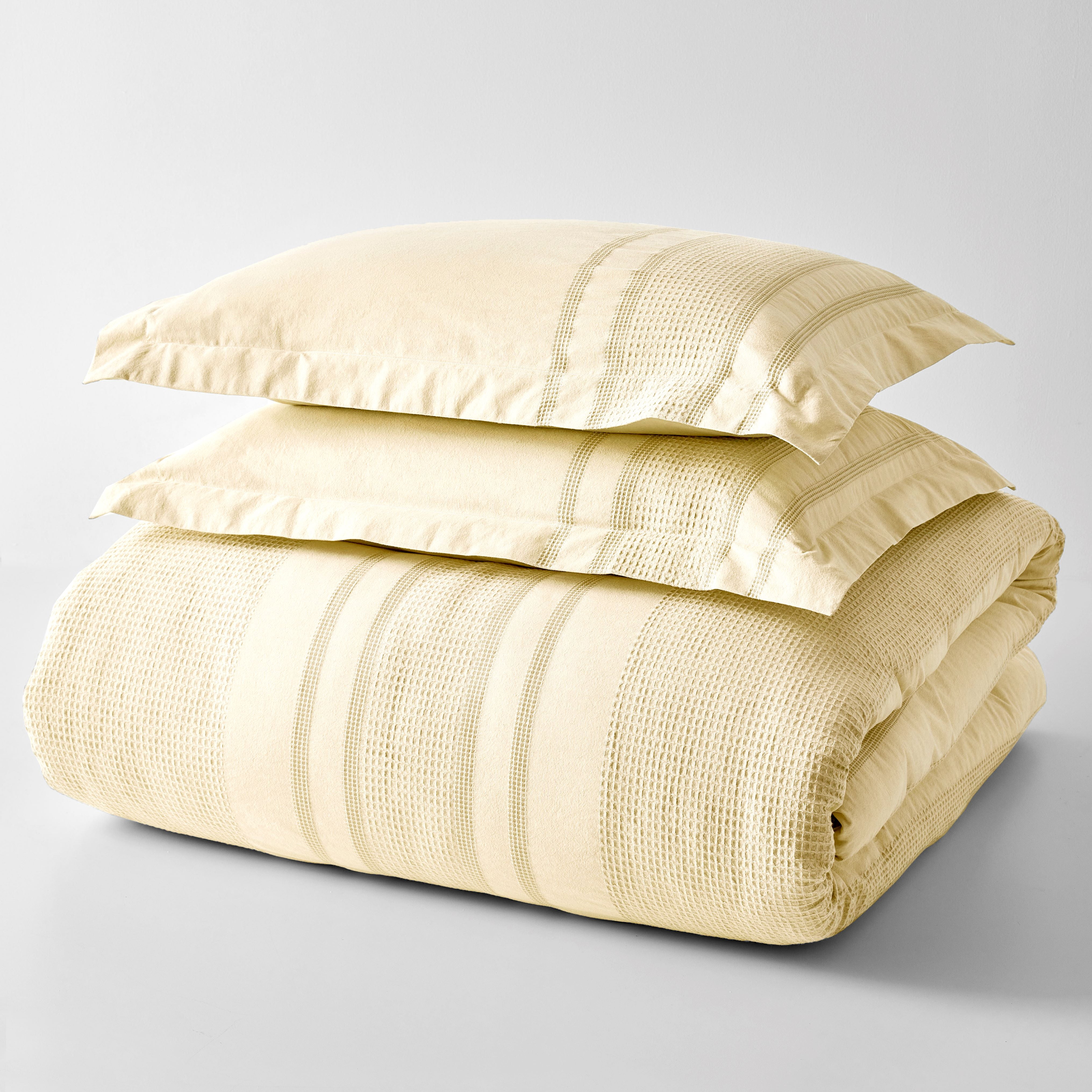 Better Homes & Gardens 3-Piece Cream Waffle Stripe Comforter Set, King