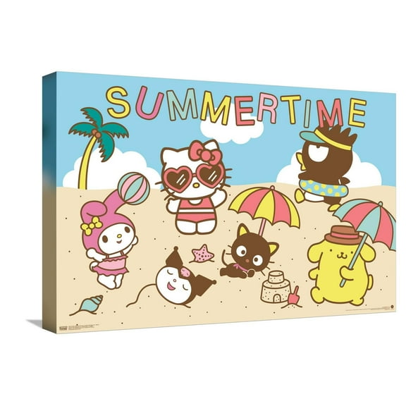 Hello Kitty and Friends: 22 Seize The Moment - Beach Canvas Wall Poster, 14.725" x 22.375"