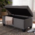 thumbnail image 6 of Baxton Studio Michaela Upholstered Storage Ottoman Bench in Grey, 6 of 11
