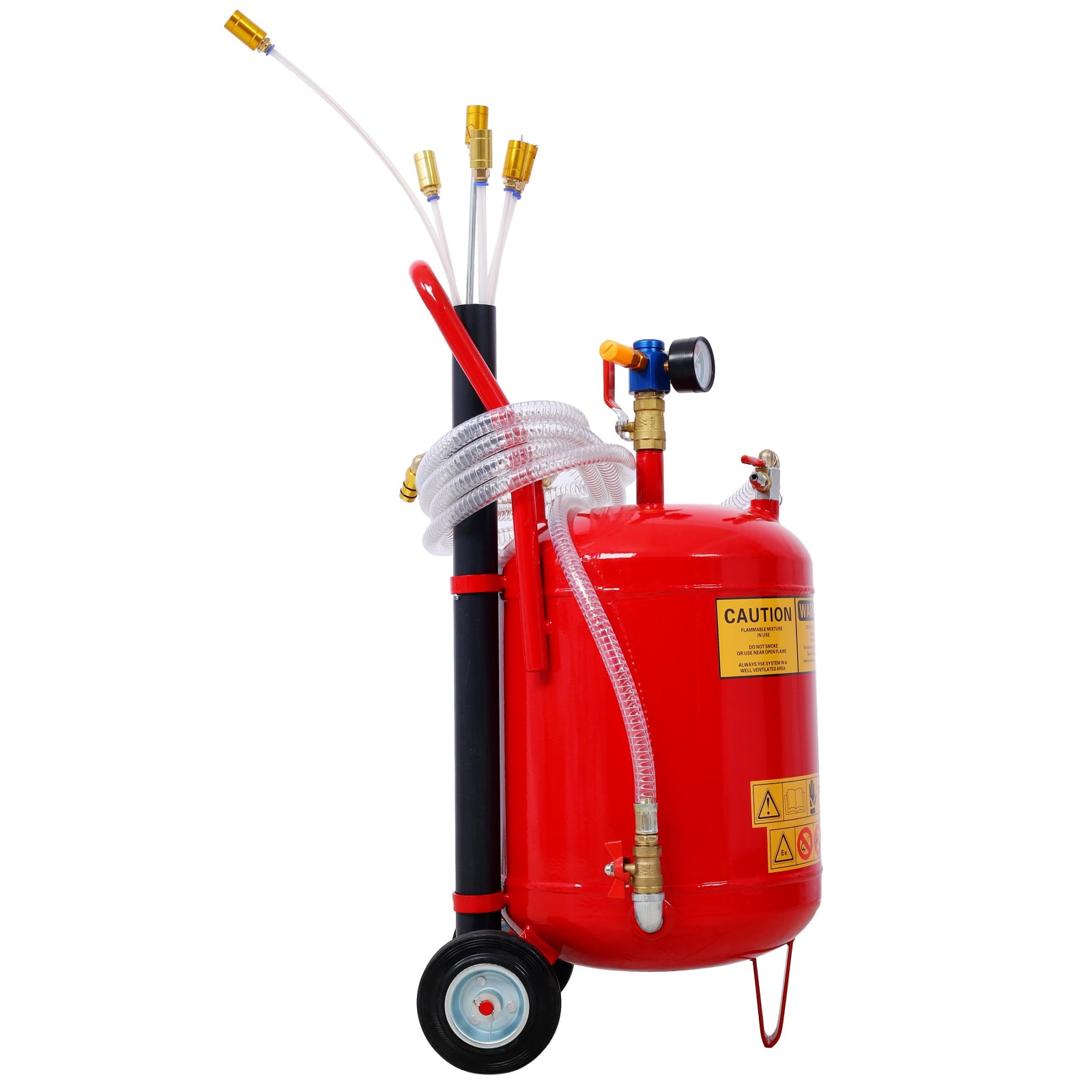 24L Pneumatic Oil Extractor, Professional Waste Oil Evacuator with 6 Suction Probes & Overpressure Protection