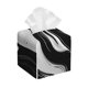 thumbnail image 1 of Fotbe Abstract Black White Swirls Porta Pañuelos Decorativo de Cuero, Caja Cuadrada Moderna para Pañuelos Faciales, Organizador y Dispensador 5x5x5'', 1 of 7