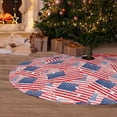 thumbnail image 5 of KLL 48" Christmas Tree Skirt America Flags Xmas Tree Skirts Mat for New Year Xmas Holiday Party Indoor Outdoor Home Decoration, 5 of 5