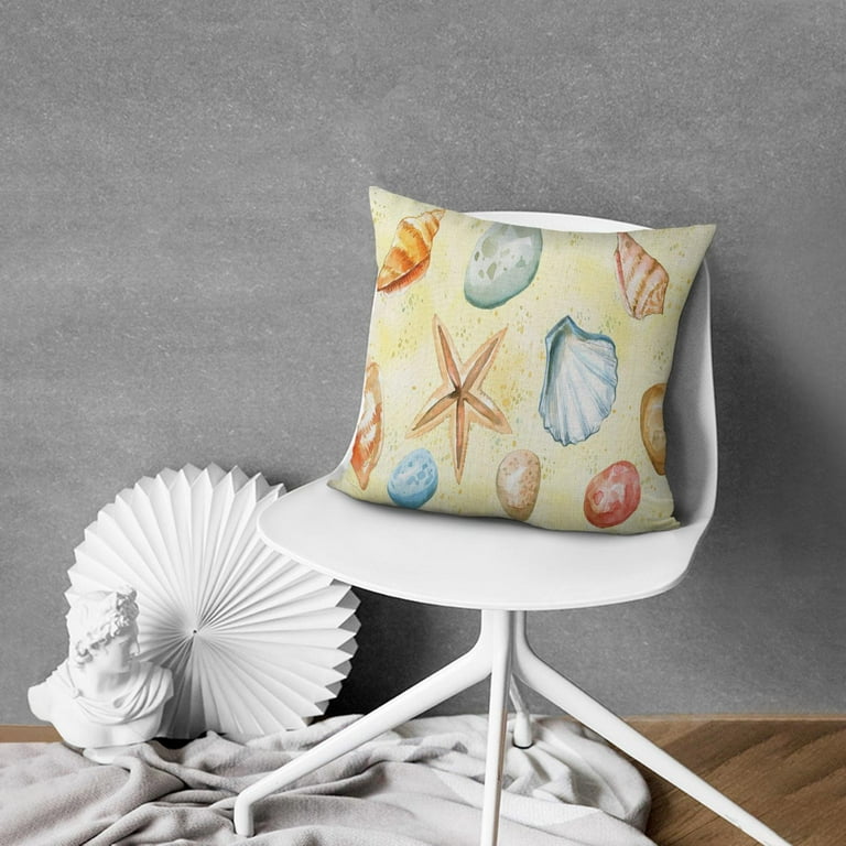 Nautical Chic Décor: Set of Beach Themed 20x20 inch Coastal