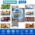 thumbnail image 3 of WHALLPRO 27" Commercial Refrigerator, 23 cu. ft. Stainless Steel Upright Fridge, Digital Temp Control, Auto Defrost, Adjustable Shelves, 3 of 8
