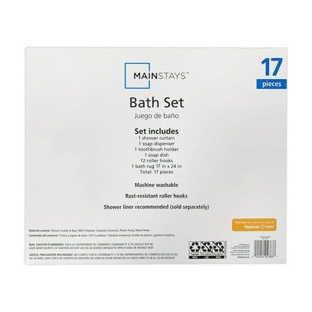 Mainstays 17-Piece Bathroom Set, Coastal