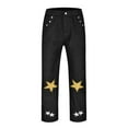 thumbnail image 3 of adviicd Jeans Coupe Bottillon pour Homme Jeans Moulants pour Homme Extensibles Déchirés Jambe Fuselée Noir, TG, 3 of 5