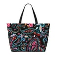 thumbnail image 2 of Daiia Paisley Beach Travel Bag - Water-Resistant Beach Bag, Lightweight Tote with 7 Pockets for Women and Men - Gym,Pool,Camping,Reusable Grocery Bag, 2 of 7