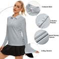 thumbnail image 2 of Polo à Manches Longues pour Femmes UPF50+ Protection Solaire Évacuation de l'Humidité Séchage Rapide Polo de Golf, 2 of 6