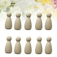 thumbnail image 3 of 10 Uds. 45mm DIY muñecos de clavija de madera en blanco liso figuras de novia adornos para pastel de boda, 3 of 4
