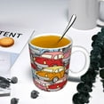 thumbnail image 5 of Yiaed Cute Cars Print Ceramics Coffee,Large Handle Design,Extra Large Tea and Coffee Cup for Office and Home Mugs, 5 of 6