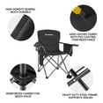 KingCamp Oversized Camping Chairs 2 Pack, Padded Compact Folding
