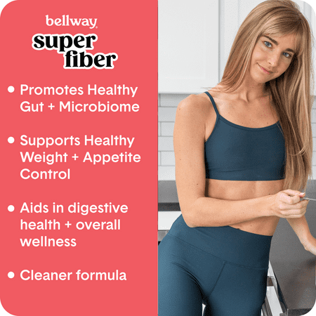 Bellway Super Fiber + Collagen, Sugar-Free Psyllium Husk Fiber Supplement, Strawberry Lemonade, 11.5 Oz