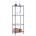 thumbnail image 2 of Hassch 4-Tier Wire Shelving Metal Storage Rack Adjustable Organizer Unit for Laundry Bathroom Kitchen Pantry Closet, Black, 2 of 10
