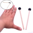 thumbnail image 4 of Palillos de tambor Baquetas de madera maciza Baquetas con cabeza de goma 1 par para adultos Estudiantes Instrumentos de percusión SM SunniMix baquetas, 4 of 8