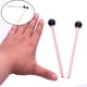 thumbnail image 4 of Palillos de tambor Baquetas de madera maciza Baquetas con cabeza de goma 1 par para adultos Estudiantes Instrumentos de percusión SM SunniMix baquetas, 4 of 8