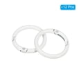 thumbnail image 3 of Unique Bargains 34mm Metal Spring O Rings Zinc Alloy Snap Clip Round Trigger Keyrings Buckle White 12 Pcs, 3 of 5
