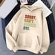 thumbnail image 2 of Gibobby Sudadera cómoda para mujer Sudadera con capucha informal y cómoda para mujer, cuello redondo, manga larga, bolsillo y estampado de letras, otoño e invierno （Beige， XL), 2 of 3