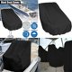 thumbnail image 2 of Paquete de 2 fundas para asientos de barcos, fundas impermeables para asientos de sillas de banco de capitán de pontón para exteriores, fundas para sillas (negro), 2 of 5