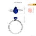 thumbnail image 5 of ANGARA Lab Grown 1.75 Ct Pear Blue Sapphire Engagement Ring for Women in 14K White Gold (Size-9x7mm) | September Birthstone, Anniversary, Jewelry Gift for Women | Lab-Grown Blue Sapphire Ring, 5 of 8