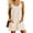 beige, variant on adaychics Stripe Dress for Women Button Crew Neck Sleeveless Summer Casual Dresses with Pocket for Travel Daily