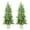 5FT, variant on 2Pcs 6Ft Artificial Cedar Topiary Trees with White Pot, Faux Plants, UV Resistant Fake Evergreen, Artificial Christmas Tree for Outdoor Indoor Door Garden Farmhouse Home Decoration