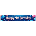 thumbnail image 4 of LUUFILx Happy 9th Birthday Banner Backdrop for Kids Party Decoration Supplies Background Photography Props Celebration Décor, 4 of 8