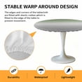 thumbnail image 6 of Sage Green Elastic Fitted Round Table Cover Ombre Green Grey Waterproof Outdoor Tablecloth for Holiday Party, Picnic, Patio & Dining Fits Tables Up to 36"-44", 6 of 8