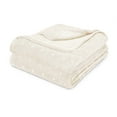 thumbnail image 2 of BNM Polka Dot Plush Soft Fleece Blanket, Twin, Ivory, 2 of 9