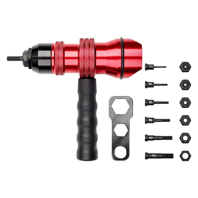 DOLITY Adaptateur de Machine à Rivets Électrique Outils à Main pour Meubles d'Atelier Extérieur Sans Rivets