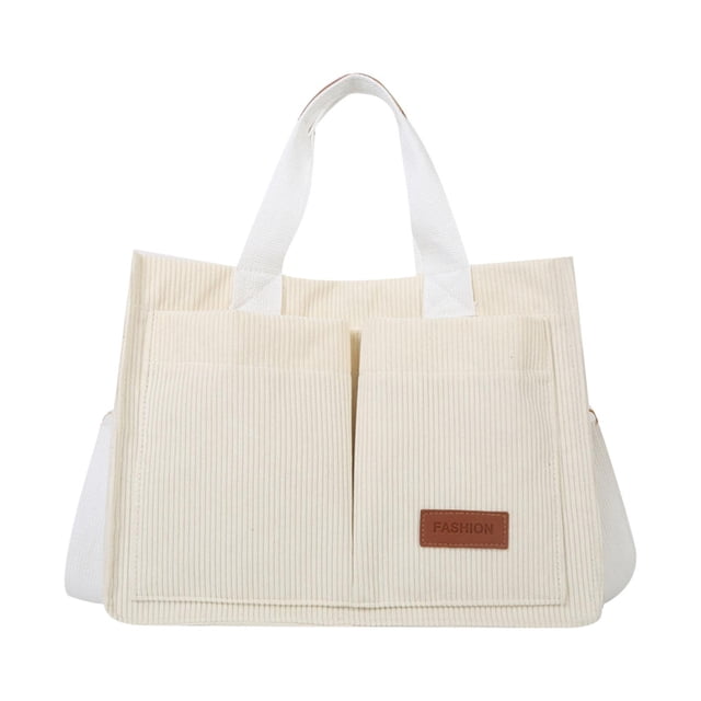 Bolso bandolera para mujer, pequeño y elegante bolso de pana, estilo moderno. Beige