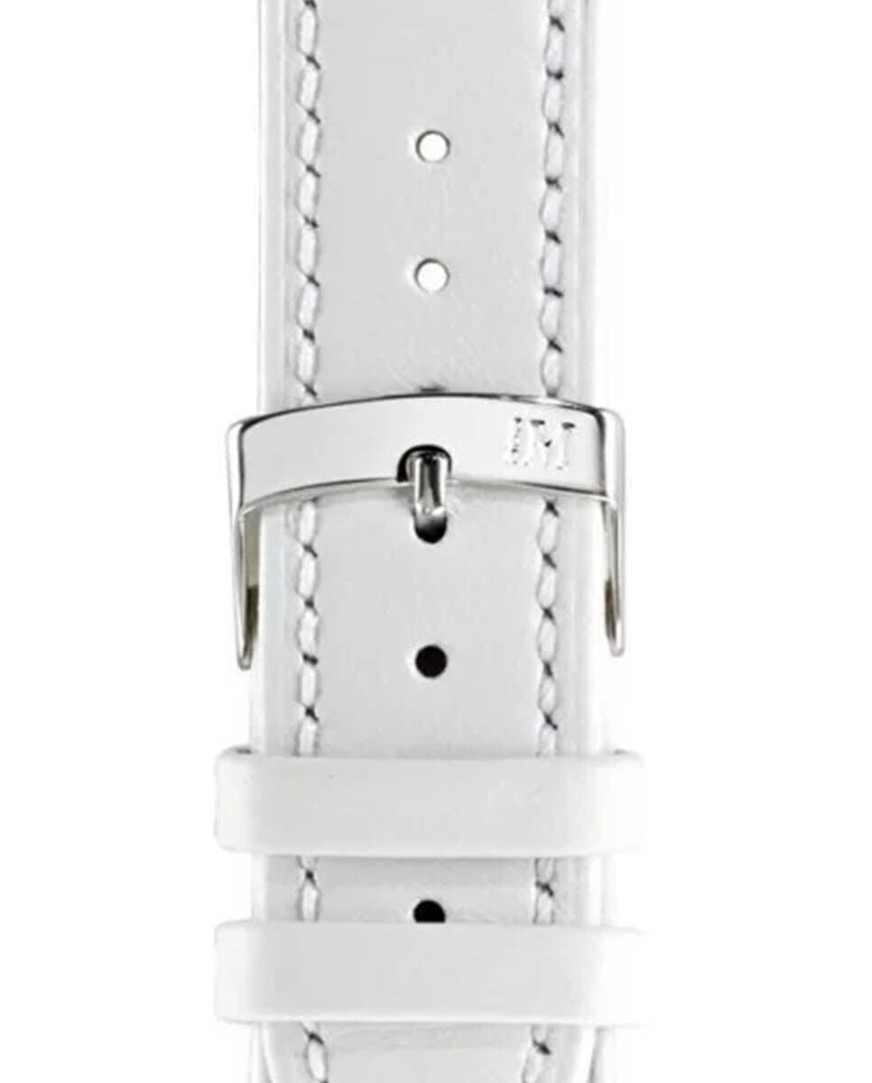 MORELLATO ITALY 18mm White カーフ・アリゲーター型押 Samba Morellato Leather Strap A01X2269480017CR16, White, Strap |