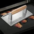 thumbnail image 6 of sunsanly Burger Press Meat Smasher Heavy-Duty Aluminum Alloy with Wood Handle for Griddle Sandwich Nonstick Pan Healthy Cooking Tool for Bacon Steak Chicken Professional Grill Press, 6 of 7