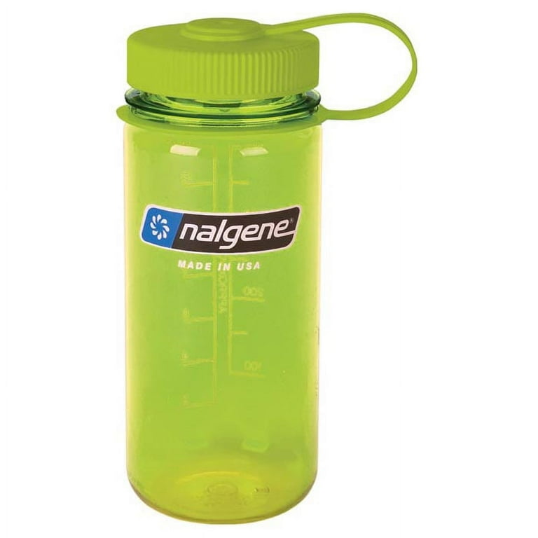 Nalgene Tritan Wide Mouth Water Bottle, 16 oz, Clear/Red