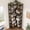 7th floor, Black + Retro Colors, variant on Industrial L-Shaped Corner Bookshelf – 86" Tall 7-Tier Bookcase, Beaded Design, Large Display & Storage Cabinet for Living Room, Bedroom, Office – Black + Retro Colors, 7th Floor