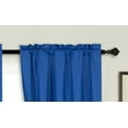 thumbnail image 2 of 1 Royal Blue Single Panel Solid Foam Lined Blackout Window Curtain Panel Treatment Drape Rod Pocket Size 63" Long R64, 2 of 2