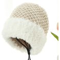 thumbnail image 5 of CoCopeaunts Knitting Bucket Hat Versatile Basin Hat Autumn Winter Warm Cold Proof Thickened Ear Protection Basin Hat Plush Brim, 5 of 8