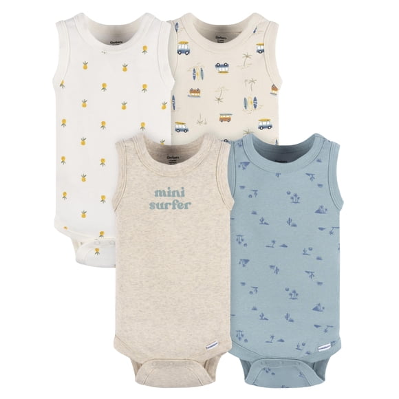 Gerber - Body sin mangas para bebé, Surfer, 3-6 Meses