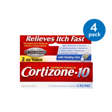 (3 pack) (3 Pack) Cortizone 10 Maximum Strength 1% Hydrocortisone Anti-Itch CrÃÂ¨me, 2 oz