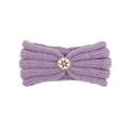 thumbnail image 4 of Kids Winter Knitted Headband Stretchy Yarn Ear Warmer Head Wrap Girls Boys Warm Lined Elastic Bandana Cold Weather Clothes, 4 of 4