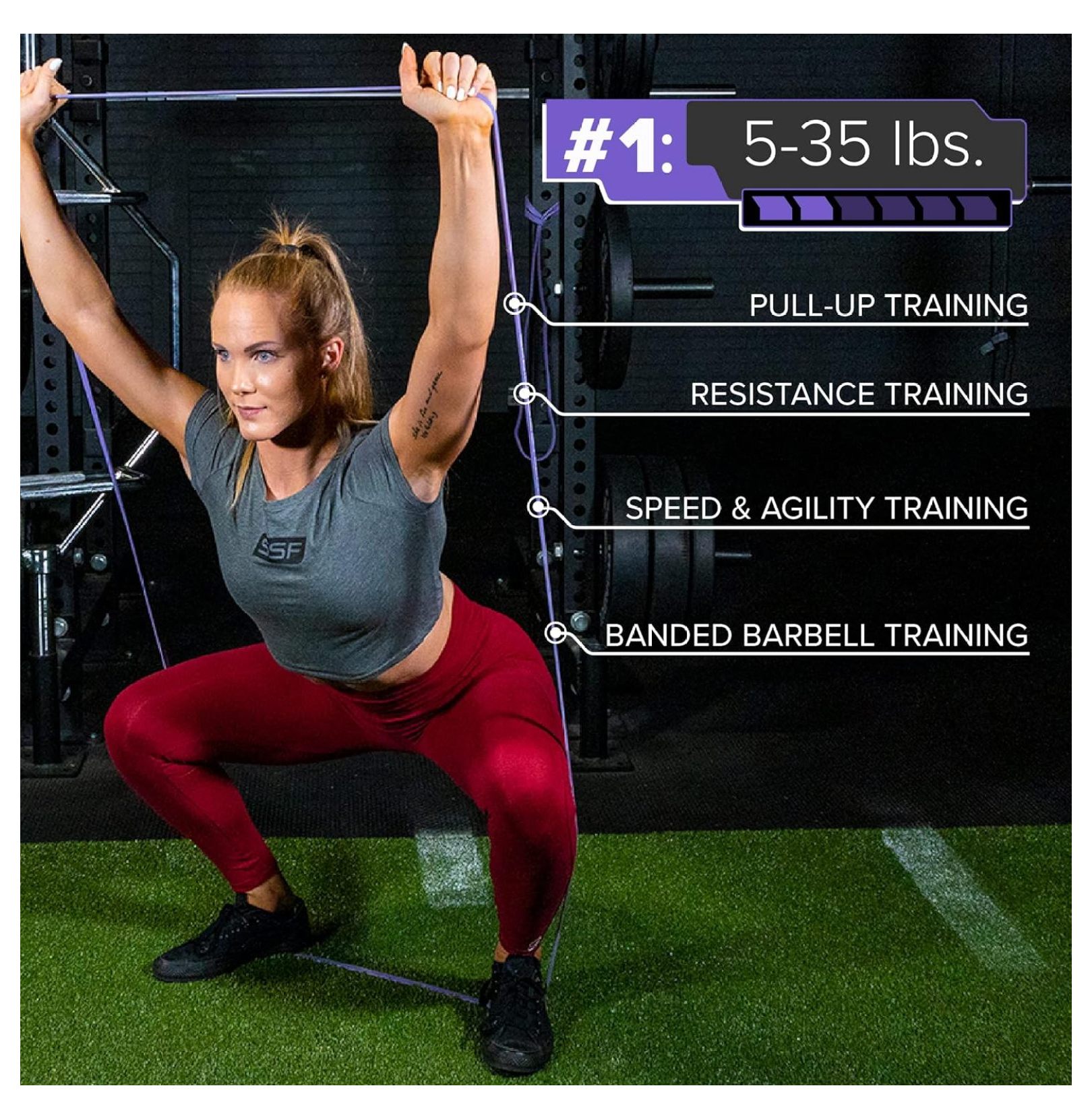Serious Steel 41" Assisted Pull-up Band, Heavy Duty Resistance Band Sets, Stretching, Powerlifting, Resistance Training and Pull Up Assistance Bands