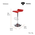 thumbnail image 3 of SET DE 2 BANCOS DE BARRA COLOR ROJO, 3 of 7