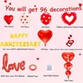 thumbnail image 3 of NestE - Happy Anniversary Decorations, Red Heart Balloons, Happy Anniversary Banner, Heart Hanging String, Rose Petals, Romantic Decor for Wedding, Valentines Day, 3 of 14