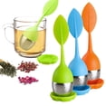 thumbnail image 1 of Loose Leaf Tea Infuser - Silicone Handle Tea Infuser Stainless Steel Strainer for Tea Pot, Mug - Loose Tea Steeper - Tea Diffuser for Loose Tea, Fennel Tea, Herbal Tea 3 Set - Green/Blue/Orange, 1 of 8