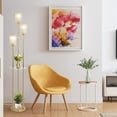 thumbnail image 3 of Gold Floor Lamps for Living Room, Modern Floor Lamp with Shelves, Crystal Standing Lamps with Table, 3 of 8