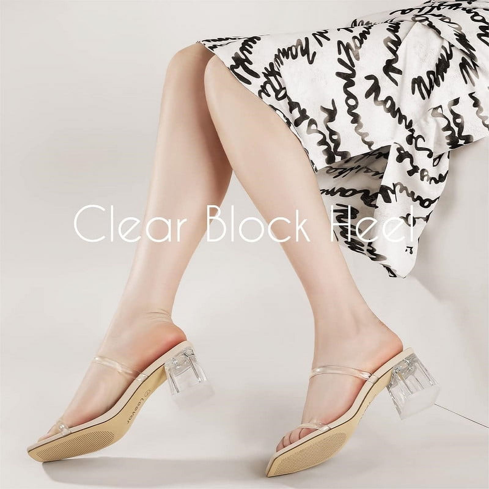 2.25IN Square Toe Heeled Sandals Women s Low Block Heels Sandals Open Toe Ankle Strap Chunky Heels for Party Wedding Dress Shoes Walmart