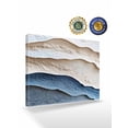 thumbnail image 2 of Blue Beige Wall Art for Living Room, Canvas Picture Wall Decor for Bathroom Bedroom, Modern Coastal Wave Abstract Art Painting Artwork for Office Kitchen Hallway Dining Room Home Decorations 12"x16", 2 of 8