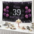 thumbnail image 6 of Happy 39th Birthday Banner, Purple Happy 39th Birthday Party Decorations for Girls, 39 Year Old Birthday Supplies Backdrop Décor, 5.9 X 3.8 Fts, 6 of 10