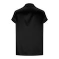 thumbnail image 6 of Perfectbot Women's Satin Wrap Blouses - V Neck Short Sleeve Collared Tops for Elegant Casual & Travel, 6 of 8