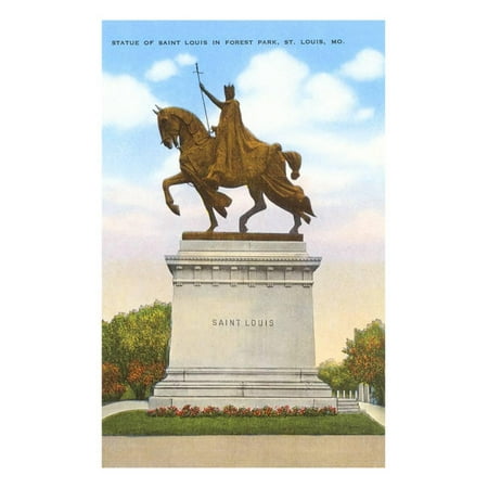 Statue of St. Louis, Forest Park, St. Louis, Missouri Print Wall